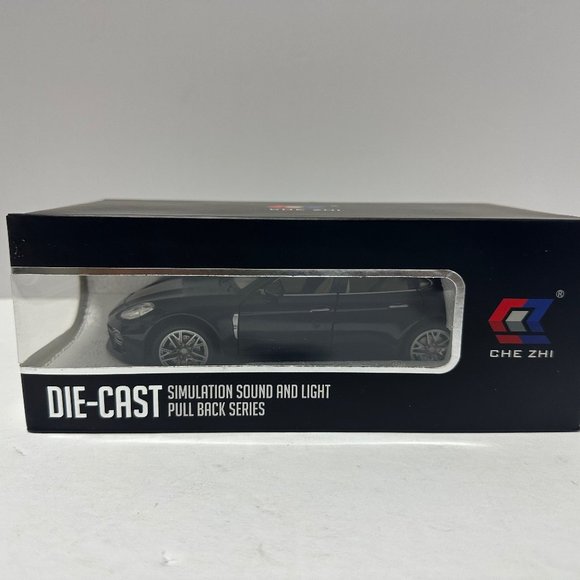 1:24 2020 Porsche Panamera Black Diecast With LED Lights - Picture 9 of 9